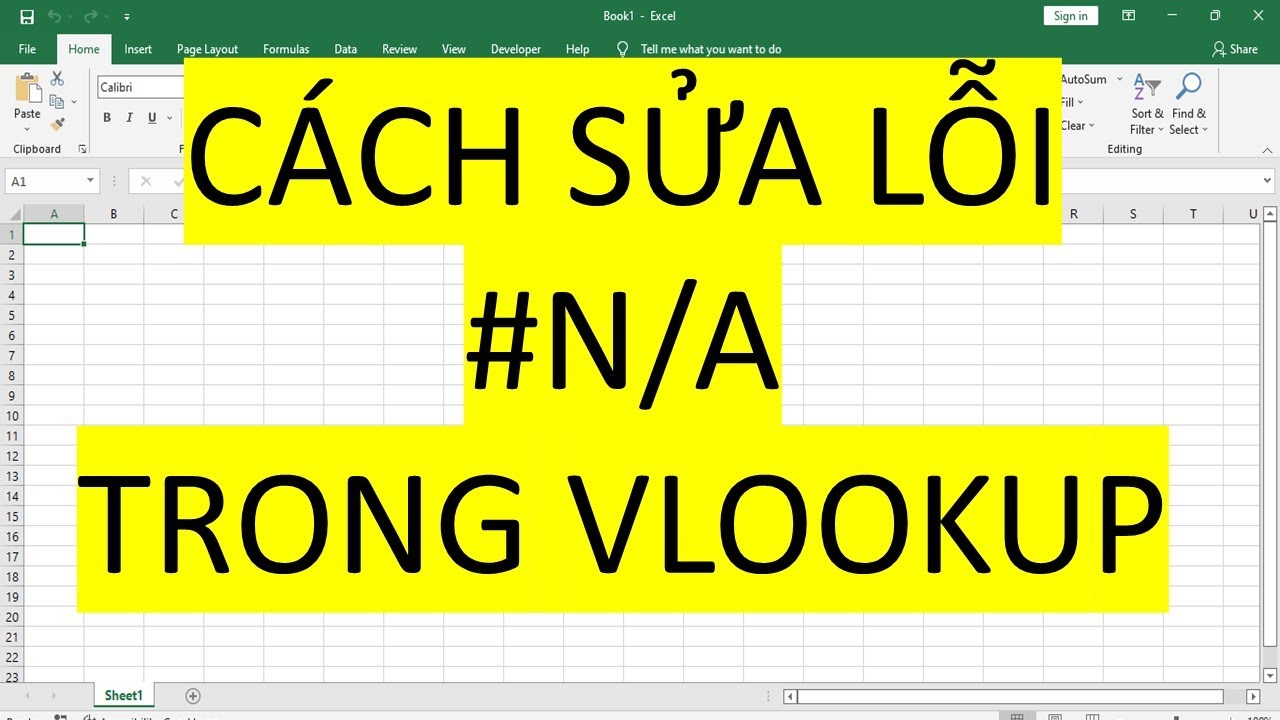 Cách sửa lỗi na hàm Vlookup