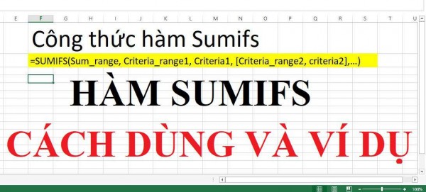 Hàm sumifs trong excel