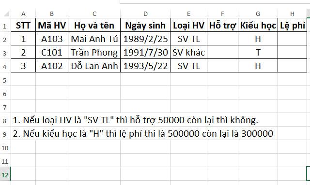 Hàm IF Trong Excel: Cách Sử Dụng Hàm If Có Kèm Ví Dụ Cụ Thể 2 ví dụ 1 hàm if