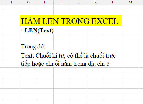Hàm Len Trong Excel: Hàm Đếm Ký Tự Trong Chuỗi Nhanh Nhất 1 Công thức hàm len