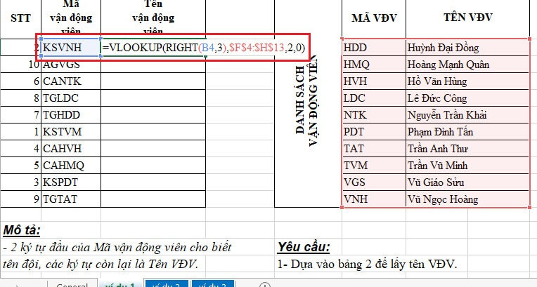 Hàm Right Trong Excel: Cách Sử Dụng Đơn Giản, Có Ví Dụ Cụ Thể 3 công thức hàm right ví dụ 1