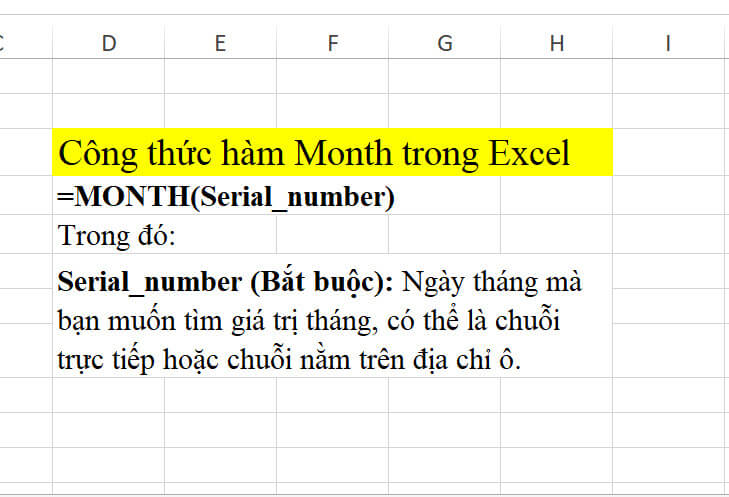 Hàm Month Trong Excel | Hàm Lấy Tháng Trong Năm Đơn Giản Nhất 1 cách sử dụng hàm month trong excel