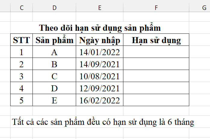 Hàm Today Trong Excel: Hàm Trả Về Ngày Tháng Hiện Tại 2 cách tính hạn sử dụng hàm today