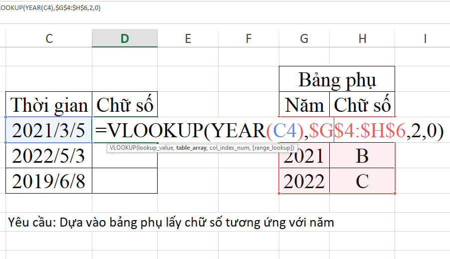 Hàm Year Trong Excel: Cách Sử Dụng Đơn Giản, Có Ví Dụ Cụ Thể 6 công thức hàm year ví dụ 2