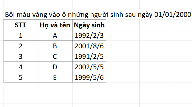 Hàm Date Trong Excel: Cách Tính Toán Ngày Tháng Đơn Giản Nhất 5 định dạng có điều kiện hàm DATE