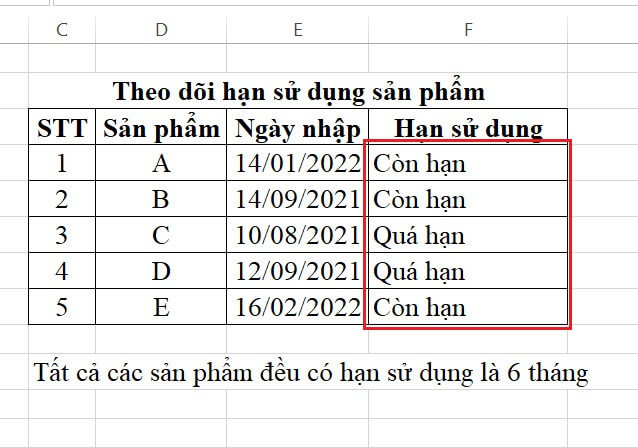 Hàm Today Trong Excel: Hàm Trả Về Ngày Tháng Hiện Tại 4 hàm if kết hợp hàm datedif và hàm today