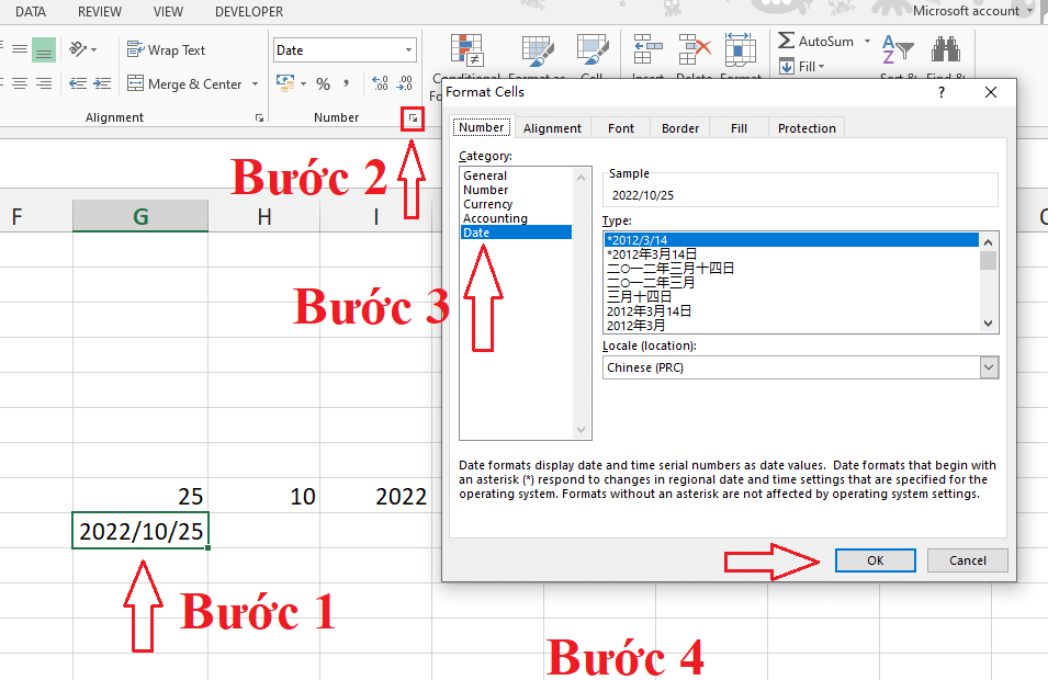 Hàm Date Trong Excel: Cách Tính Toán Ngày Tháng Đơn Giản Nhất 1 thay đổi định dạng ngày tháng