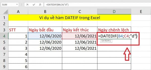 Hàm DateDif Trong Excel: Công Thức Tính Thời Gian Đơn Giản Nhất 3 Ví dụ về hàm Datedif trong Excel