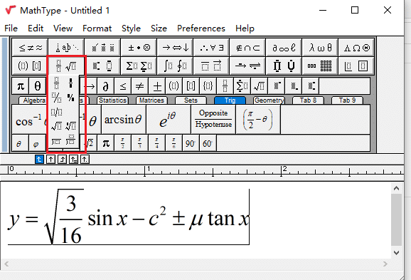 Hướng Dẫn Tải Và Sử Dụng MathType Trong Word Chi Tiết Nhất 4 chèn căn bậc 2 vào trong MathType