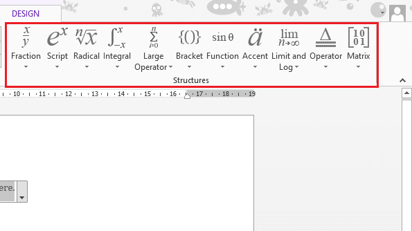 Hướng Dẫn Chèn Ký Hiệu Toán Học Trong Word Đơn Giản Nhất 4 cong-cu-structures-trong-Equation-tools