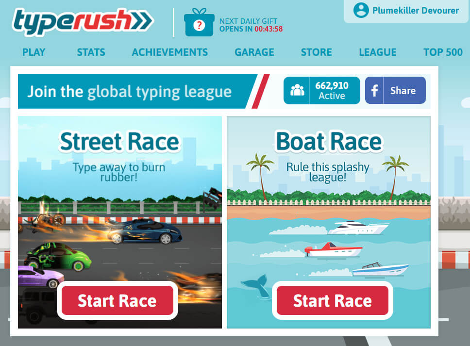 Top 5 Trang Web Giúp Bạn Luyện Gõ 10 Ngón Online Thành Thạo 6 game đua xe đánh chữ trên typingtest