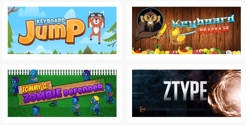 game gõ bản phím tại Typing.com games