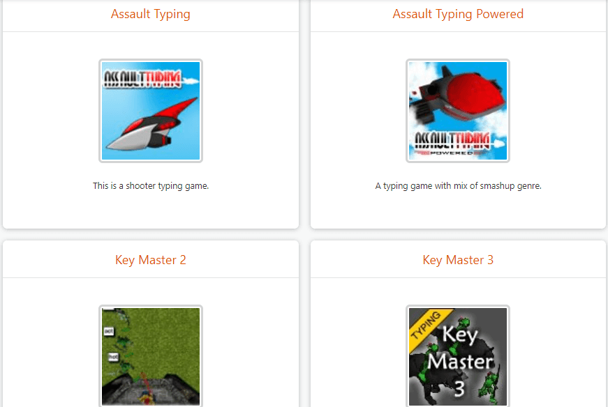 game luyện gõ bản phím tại Rapid Typing