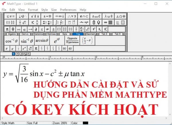 Hướng đẫn tải về và sử dụng phần mèm Mathtype