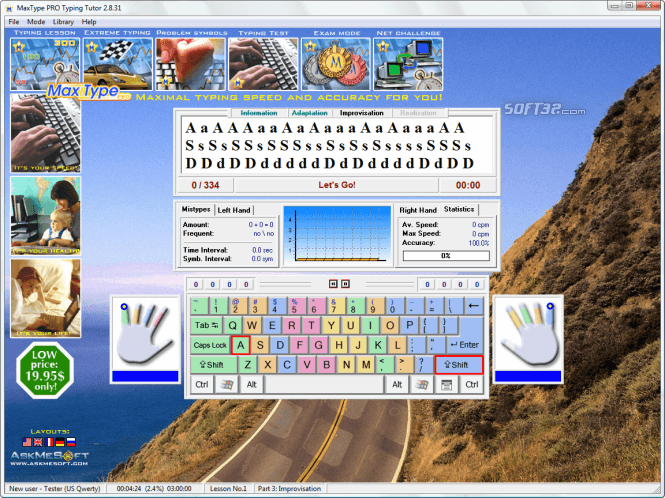 luyện gõ 10 ngón trên MaxType Pro