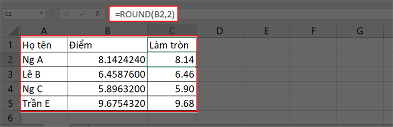 Hàm Round Trong Excel - 5 Cách Làm Tròn Số ''ĐƠN GIẢN'' 5 Cách làm tròn số lên bằng hàm Round trên Excel