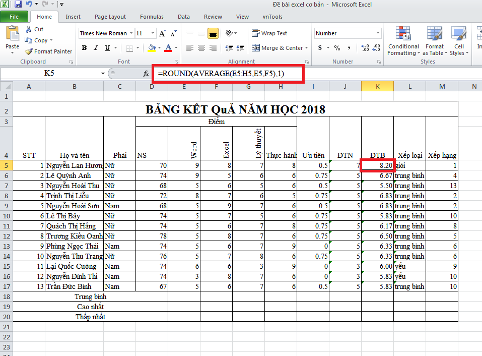 Hàm Round Trong Excel - 5 Cách Làm Tròn Số ''ĐƠN GIẢN'' 3 Cách làm tròn số lên bằng hàm Round trên Excel