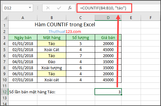 Hàm Countif Trong Excel "Bật Mí" Cách Sử Dụng Đơn Giản 1 Cách sử dụng và cú phám hàm countif trong excel