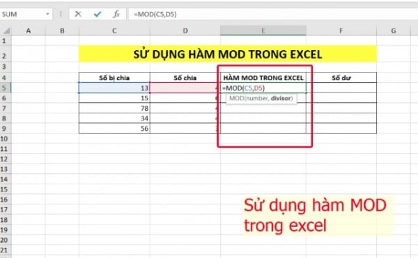 Hàm Mod Trong Excel Là Gì? Công Thức - Cách Dùng Đơn Giản 3 Cách sử dụng hàm mod trong excel