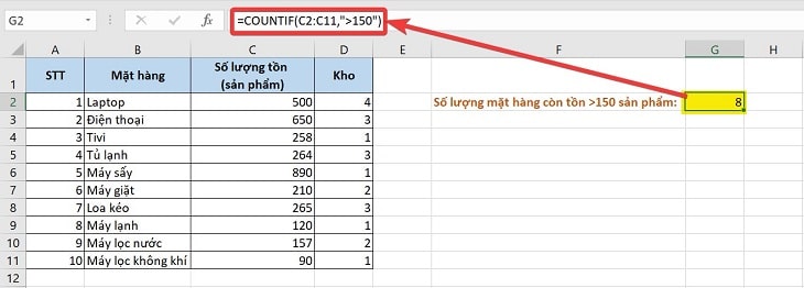Các Hàm Trong Excel - Cách Sử Dụng "Dễ Dàng" Cơ Bản Nhất 1 Hàm đếm và tính tổng