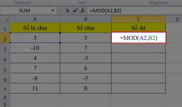 Hàm Mod Trong Excel Là Gì? Công Thức - Cách Dùng Đơn Giản 1 Hàm mod trong excel là gì?