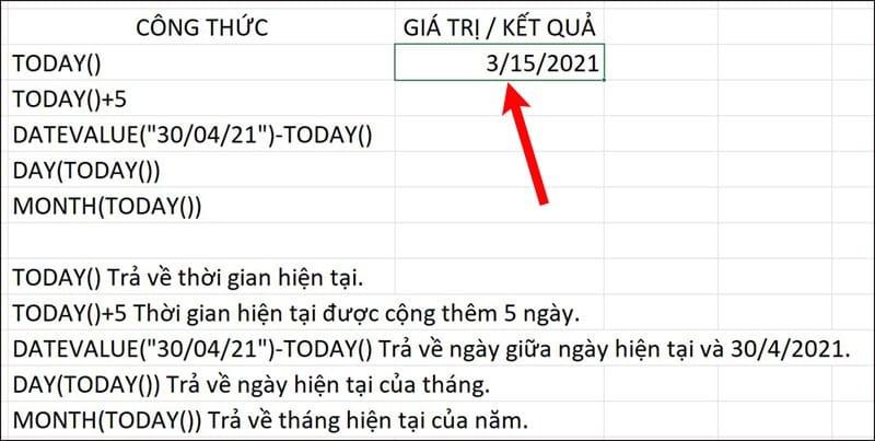 Các Hàm Trong Excel - Cách Sử Dụng "Dễ Dàng" Cơ Bản Nhất 7 Hàm ngày tháng