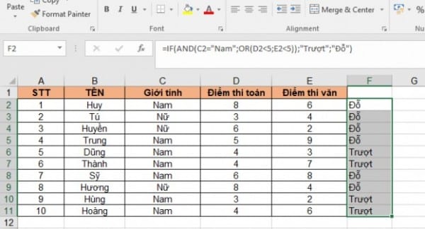 Hàm or trong excel là gì?