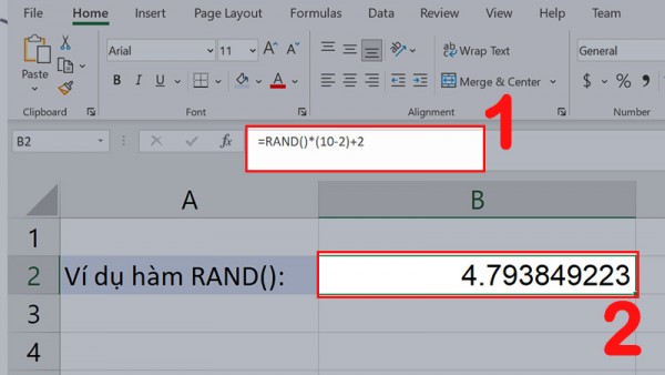 Công thức hàm random trong excel