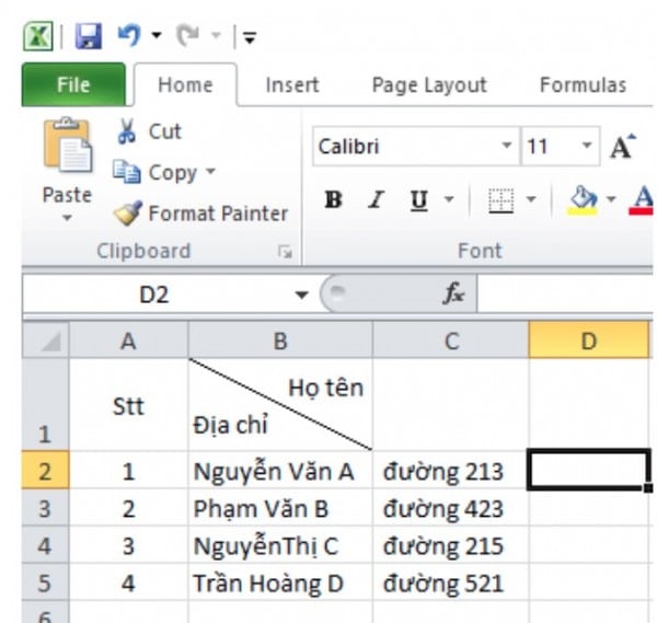 Cách Chia Cột Trong Excel Chi Tiết - Dễ Dàng Thao Tác 12 Cách chia 1 cột thành 2 cột trong Excel dùng đường chéo