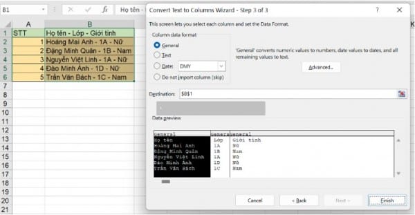 Cách Chia Cột Trong Excel Chi Tiết - Dễ Dàng Thao Tác 17 Cách chia 1 ô thành 3 ô trong Excel