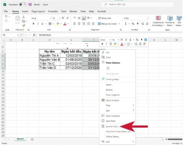 Cách Chỉnh Ngày Tháng Trong Excel Dễ Thực Hiện Nhất 5 Cách chỉnh ngày tháng trong Excel
