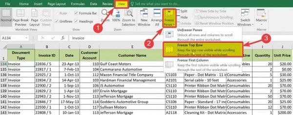 Hướng Dẫn Cách Giữ Tiêu Đề Trong Excel Đúng Cách 7 Hướng dẫn cách cố định dòng trong Excel