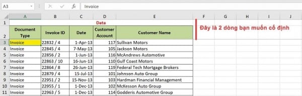 Hướng Dẫn Cách Cố Định Dòng Trong Excel Đầy Đủ Bước 3 Cách cố định dòng trong Excel