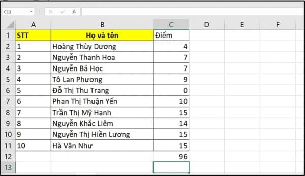 Cách Cộng Trong Excel Đơn Giản Nhất Ai Cũng Làm Được 2 Cách cộng trong Excel bằng hàm SUM