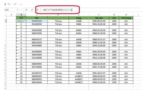 Cách Đánh Số Thứ Tự Trong Excel Thông Dụng, Dễ Làm 2 Cách đánh số thứ tự trong Excel có điều kiện