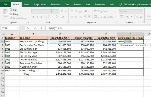 Cách Cộng Trong Excel Đơn Giản Nhất Ai Cũng Làm Được 10 Cách tính tổng hàng ngang trong Excel