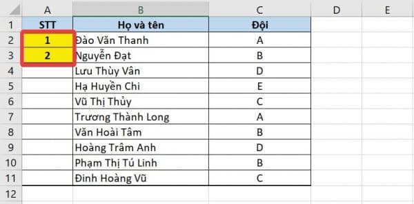 Cách Đánh Số Thứ Tự Trong Excel Thông Dụng, Dễ Làm 13 Công thức đánh số thứ tự trong Excel đơn giản
