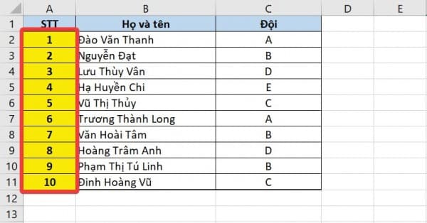 Cách Đánh Số Thứ Tự Trong Excel Thông Dụng, Dễ Làm 15 Công thức đánh số thứ tự trong Excel đơn giản