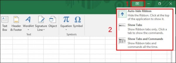 4 Cách Hiện Thanh Công Cụ Trong Excel Chi Tiết - Đơn Giản 4 Cách hiện thanh công cụ trong Excel 2010, 2013, 2016