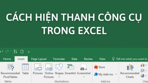 Cách Hiện Thanh Công Cụ Trong Excel