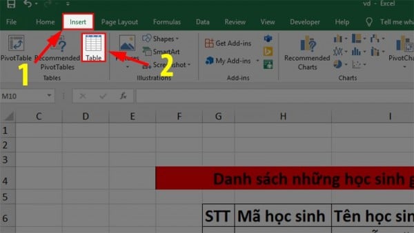 Hướng Dẫn Cách Kẻ Bảng Trong Excel Chi Tiết Từ A - Z 1 Hướng dẫn cách kẻ bảng trong Excel 2010
