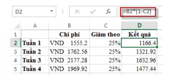 Cách Nhân Trong Excel Cho Người Mới Đơn Giản - Dễ Hiểu 6 Cách nhân phần trăm trong Excel