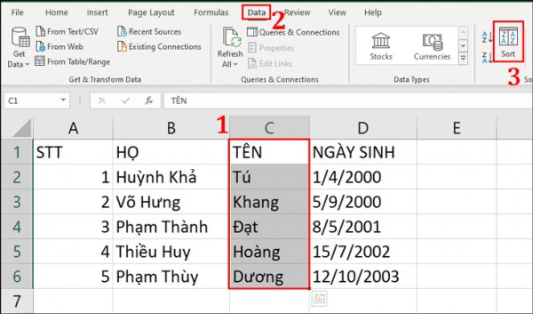 Cách Sort Trong Excel Thao Tác Cưc Dễ - Hiệu Quả Cao 15 Cách sort theo a b c trong Excel