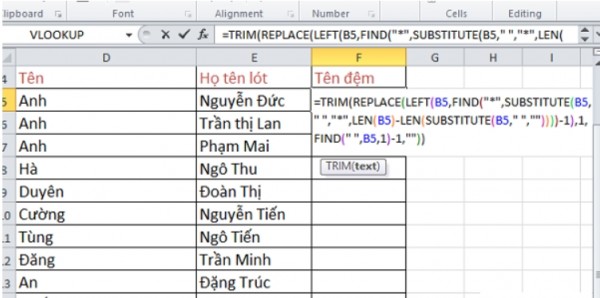 Cách Tách Tên Trong Excel Chi Tiết Dành Cho Người Mới 22 Hướng dẫn cách tách họ tên đệm và tên