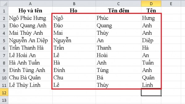 Cách Tách Tên Trong Excel Chi Tiết Dành Cho Người Mới 10 Hướng dẫn cách tách tên trong Excel