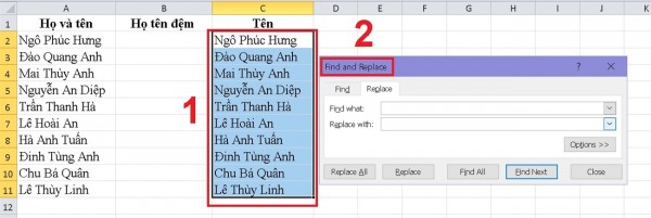 Cách Tách Tên Trong Excel Chi Tiết Dành Cho Người Mới 2 Hướng dẫn cách tách tên trong Excel