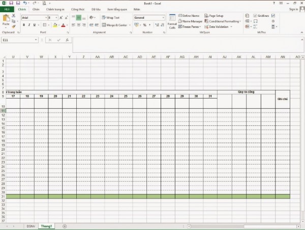 Hướng Dẫn Cách Kẻ Bảng Trong Excel Chi Tiết Từ A - Z 23 Hướng dẫn cách tạo bảng chấm công trong excel
