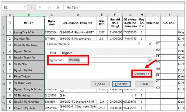 Cách Tìm Tên Trong Excel Cực Nhanh - Cực Đơn Giản 2 Hướng dẫn cách tìm tên trong Excel