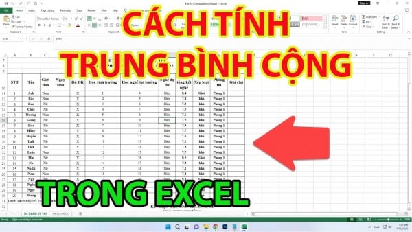 Cách Tính Trung Bình Cộng Trong Excel Cực Dễ Thao Tác 1 Cách Tính Trung Bình Cộng Trong Excel