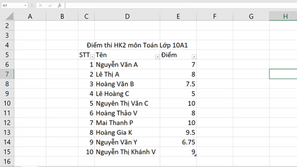 Hướng Dẫn Cách Kẻ Bảng Trong Excel Chi Tiết Từ A - Z 18 Hướng dẫn cách xóa bảng trong Excel